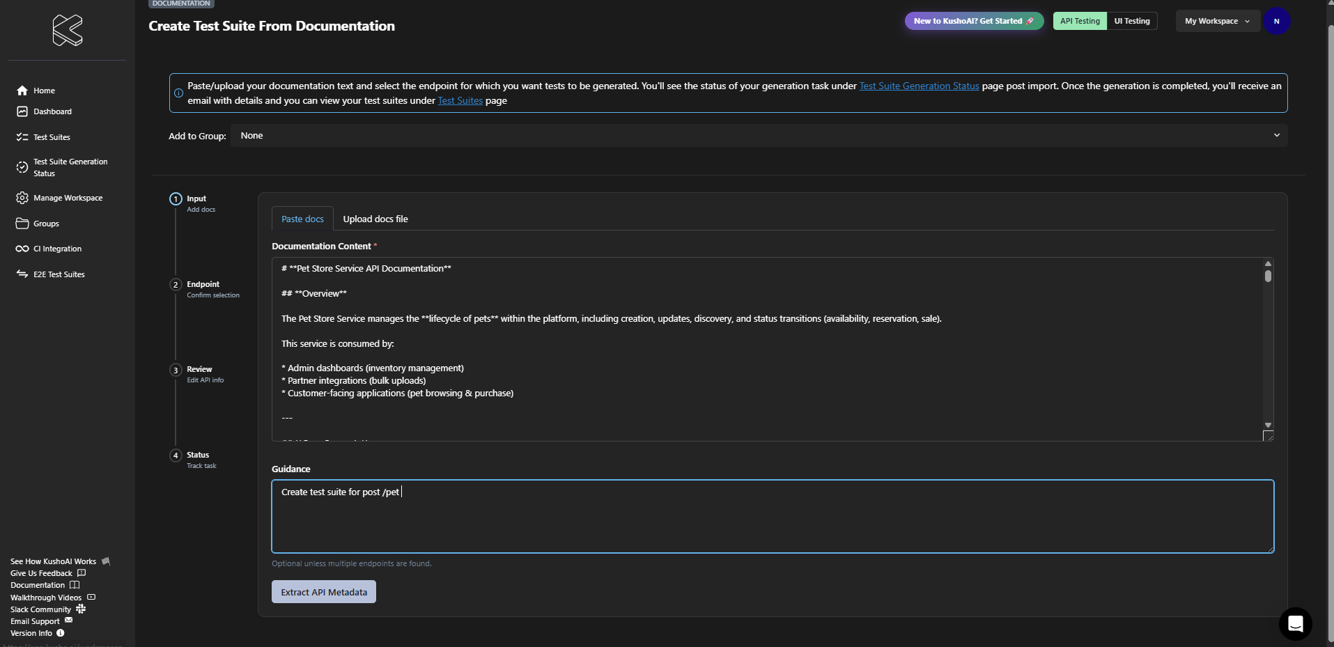 Add documentaion