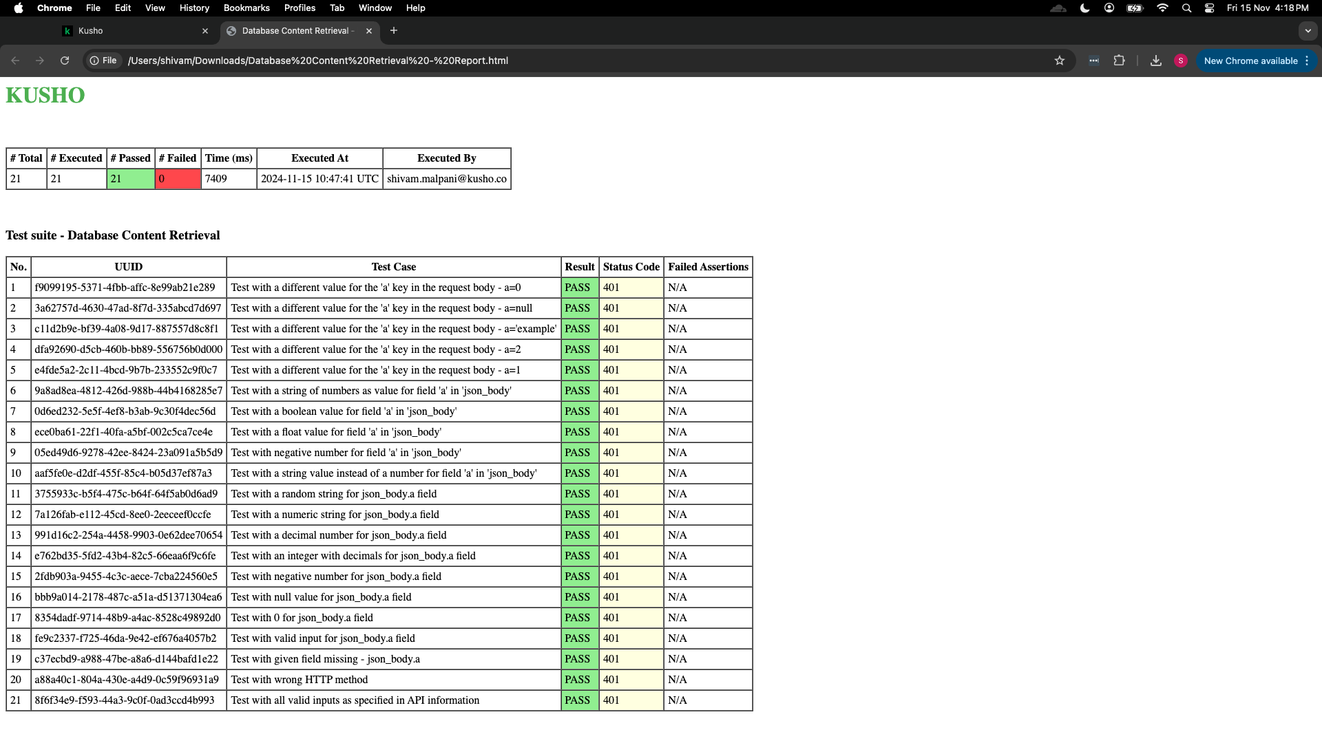 Example Report